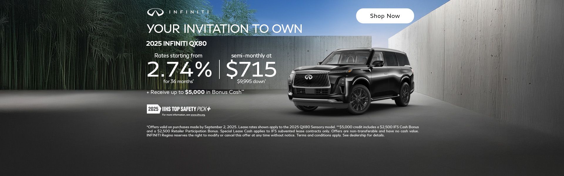 Your Invitation To Own Continues - INFINITI QX80