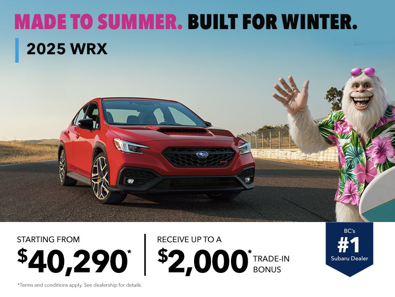 Made to Summer. Built for Winter. 2025 WRX