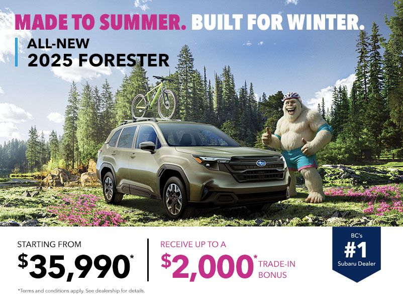 Made to Summer. Built for Winter. All-New 2025 Forester