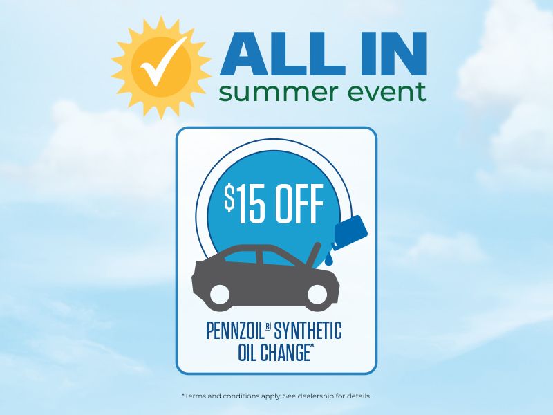 $15 OFF Pennzoil® Synthetic Oil Change