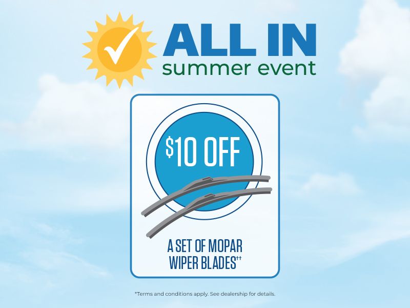$10 OFF A Set of MOPAR Wiper Blades