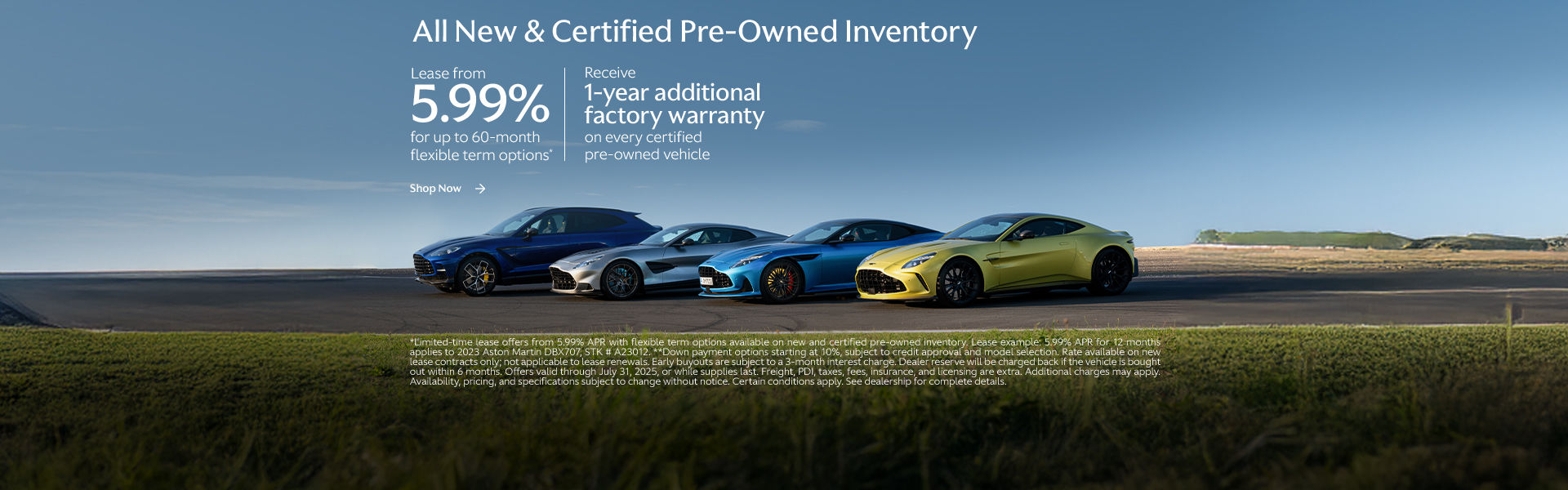 Lease for 5.99% for 60 months