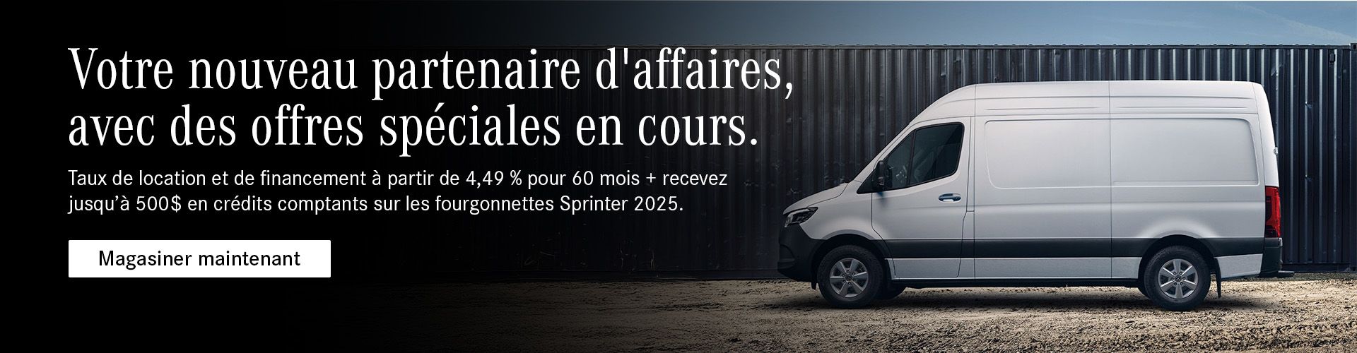 Votre nouveau partenaire d'affaires, avec des offres spéciales en cours.