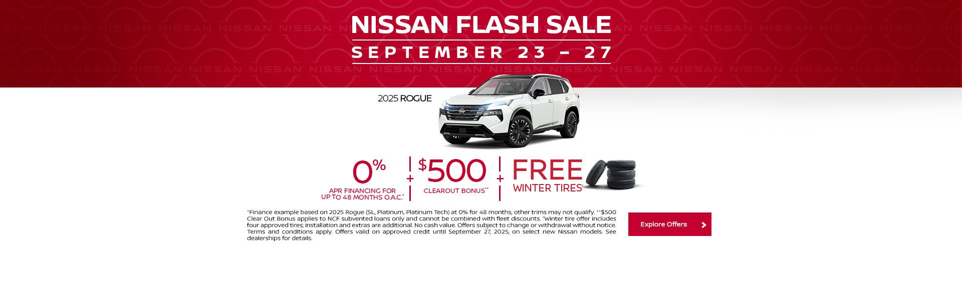 Nissan Flash Sale - 2025 Rogue