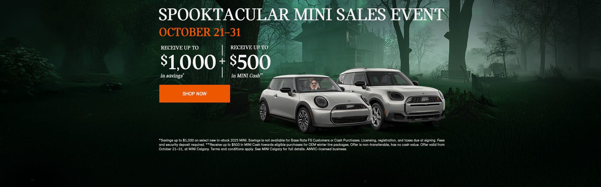 Spooktacular MINI Sales Event