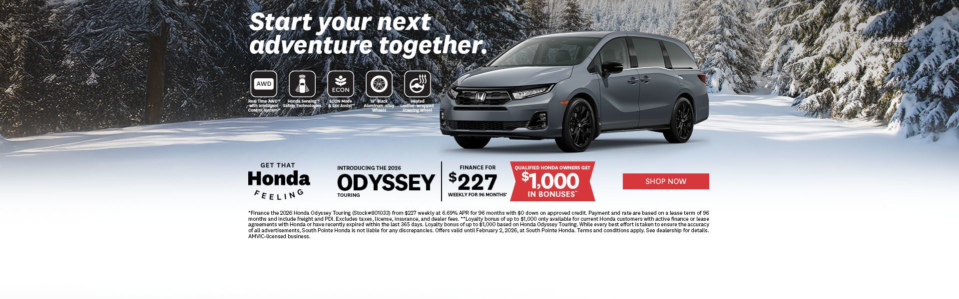 Get That Honda Feeling | 2026 Odyssey Touring
