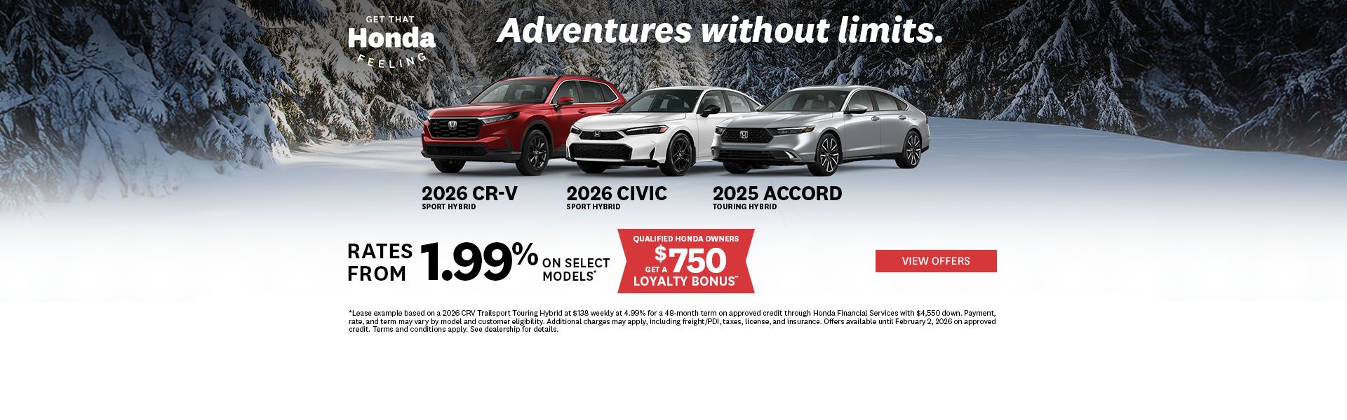 Get That Honda Feeling | Monthly Offers