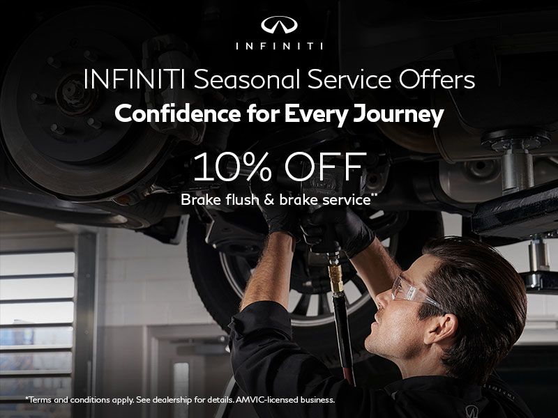 INFINITI Seasonal Service Offers | 10% off Brake Flush & Brake Service