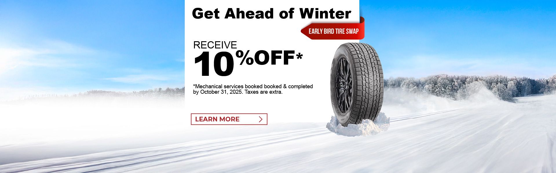 Early Bird Winter Tire Swap Special