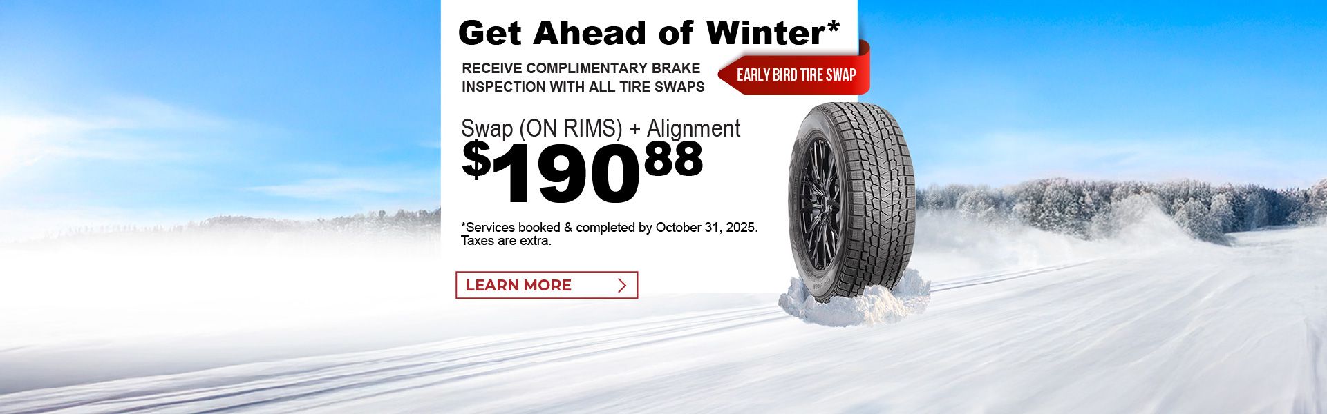 Early Bird Winter Tire Swap Special