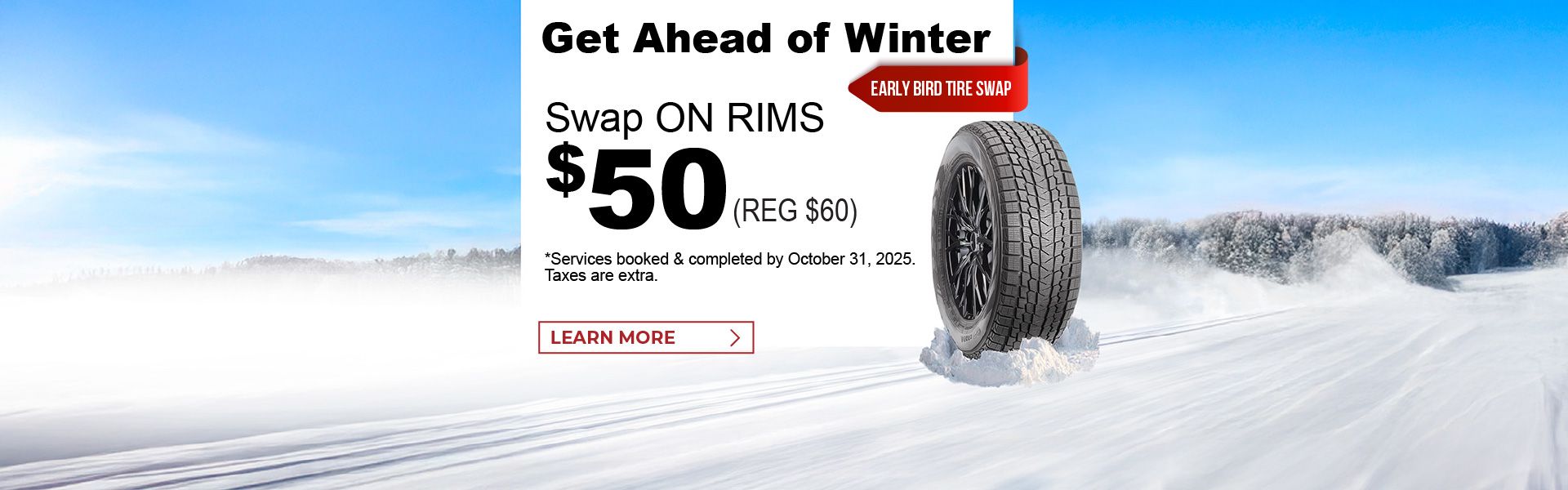 Early Bird Winter Tire Swap Special