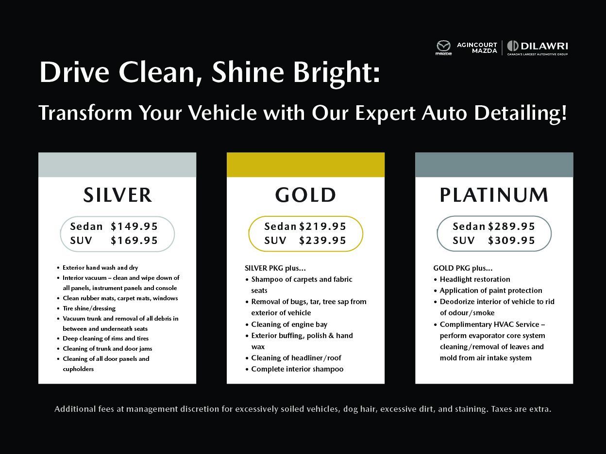 Detailing Packages Available