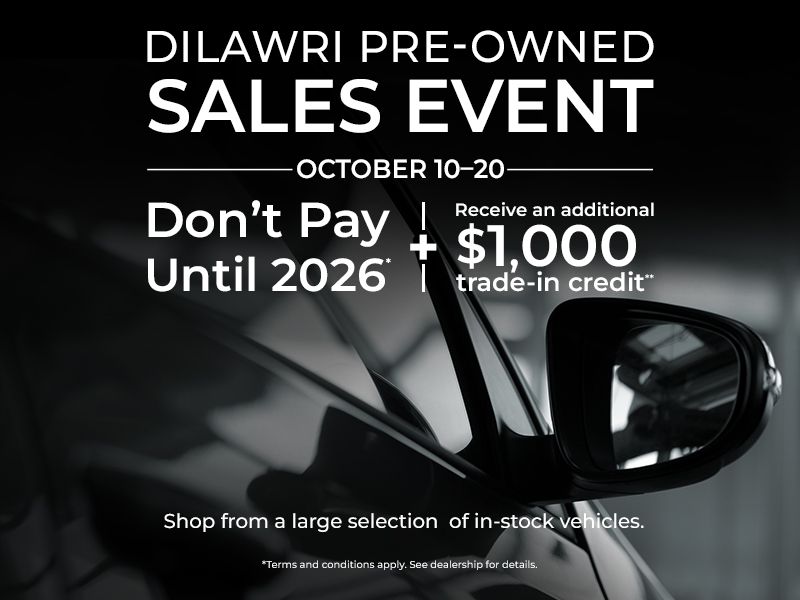 Dilawri Pre-Owned Sales Event Oct 2025