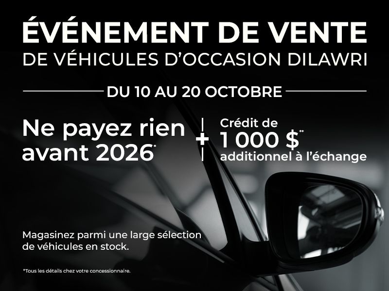 l’Événement de vente Dilawri de véhicules d’occasion Oct 2025