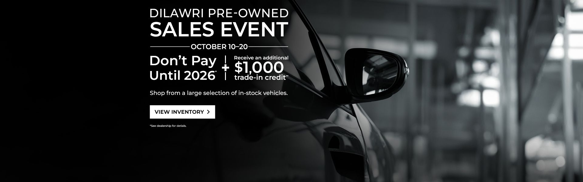 Dilawri Pre-Owned Sales Event Oct 2025