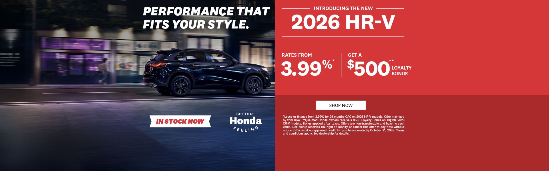 Get That Honda Feeling - 2026 HR-V