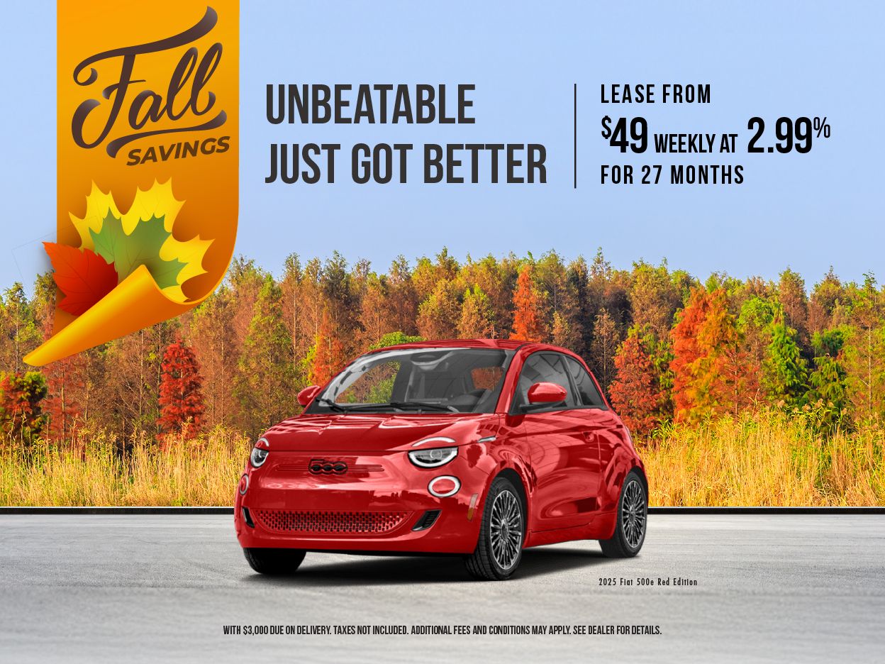 Get the 2025 Fiat500E Red Edition
