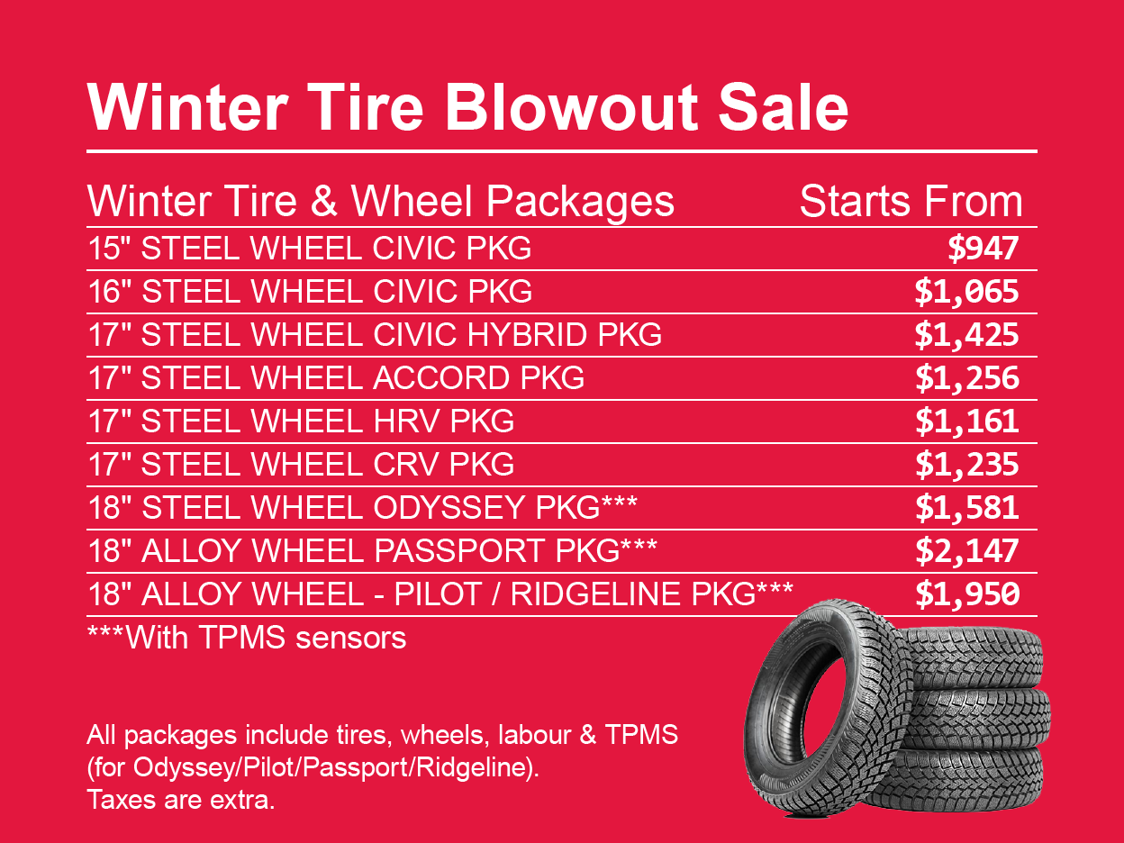 Winter Tire Blowout Limited Time Sale