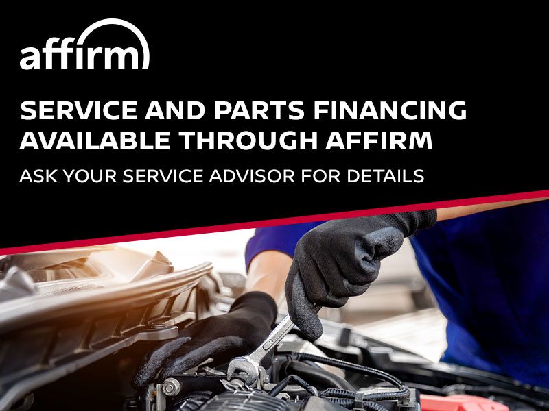 Service and Parts financing available through Affirm