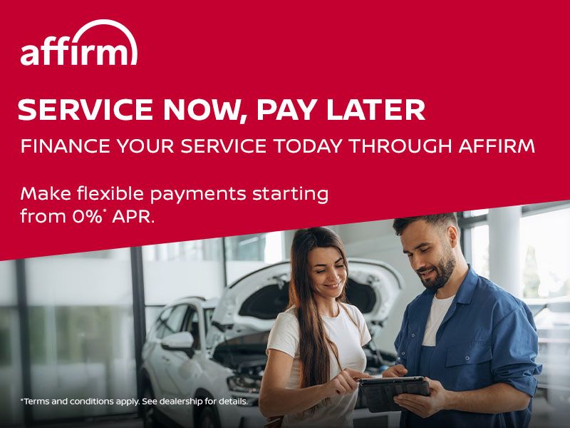 Service and Parts financing available through Affirm