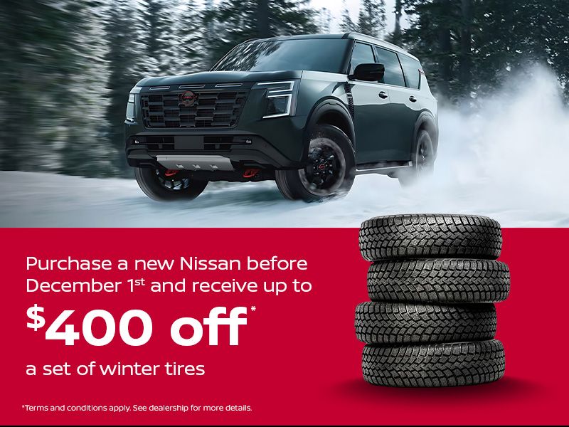 Receive up to $400 off winter tires