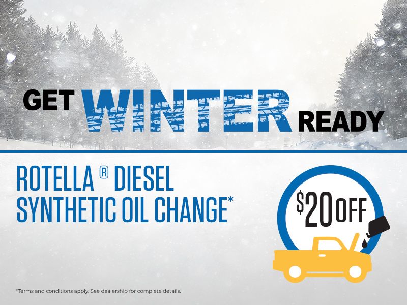 Save $20 Rotella Diesel Synthetic Oil Change*