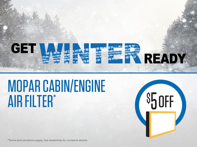 Save $5 MOPAR Cabin/Engine Air Filter*