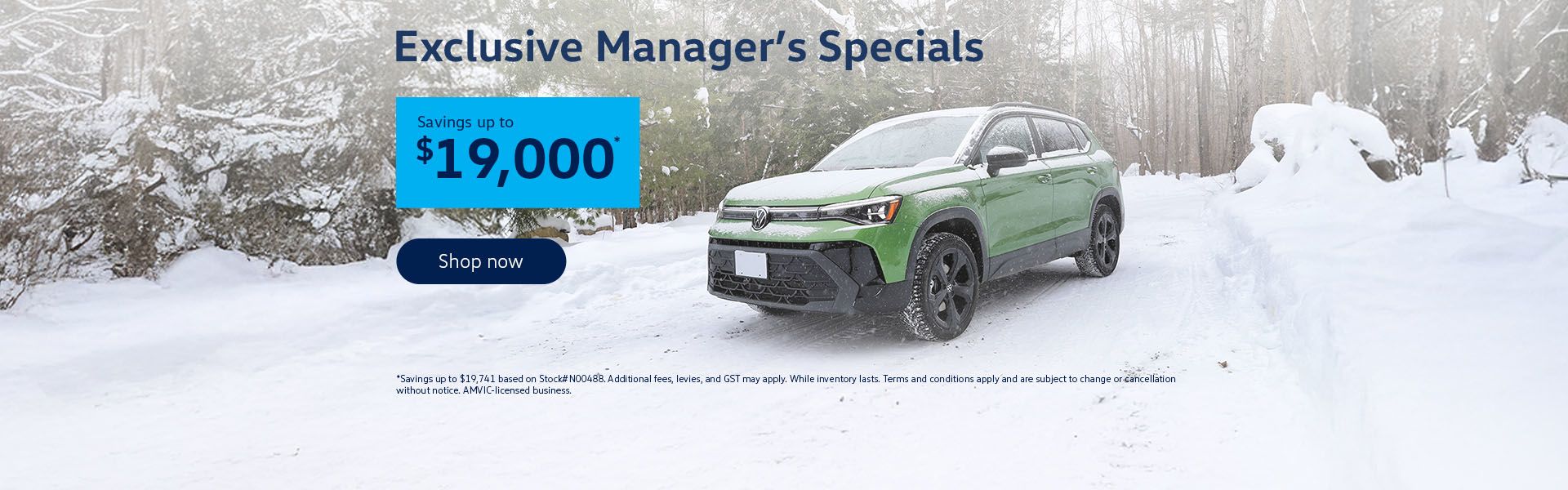 Exclusive Manager’s Specials