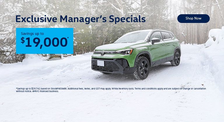 Exclusive Manager’s Specials