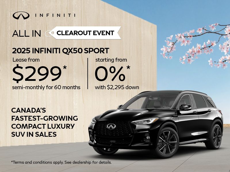 ALL IN CLEAROUT EVENT | 2025 INFINITI QX50