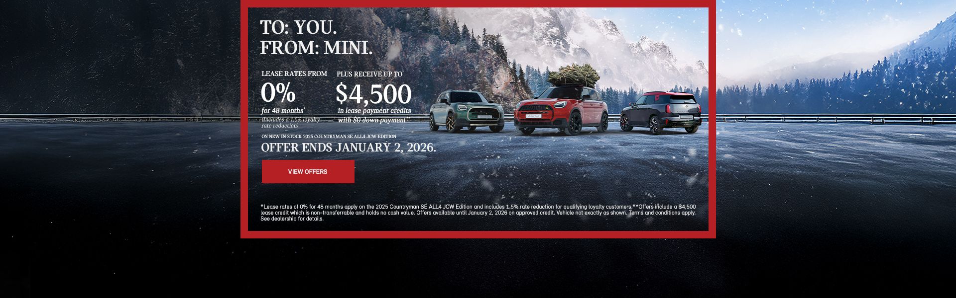 To: You. From: MINI.