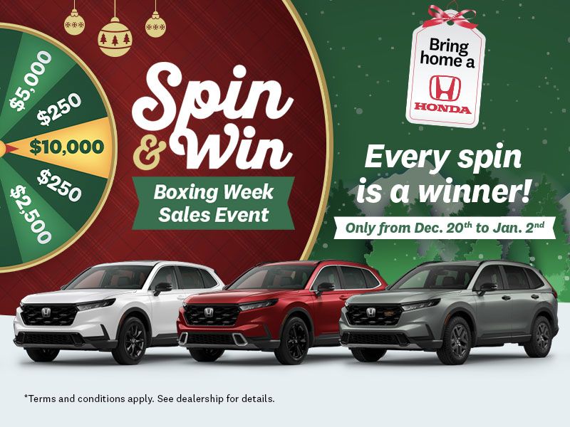 Spin & Win Boxing Week Sales Event