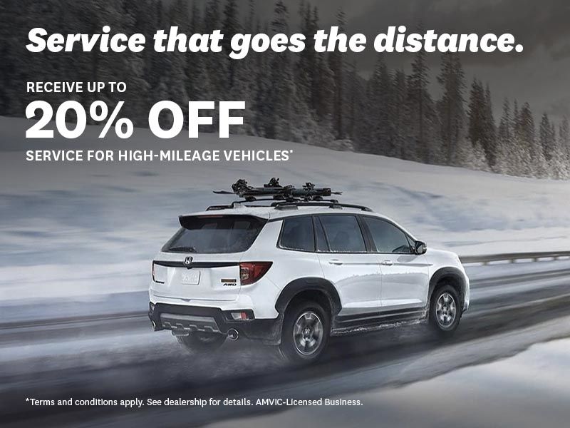 Up to 20% off service for high-mileage vehicles