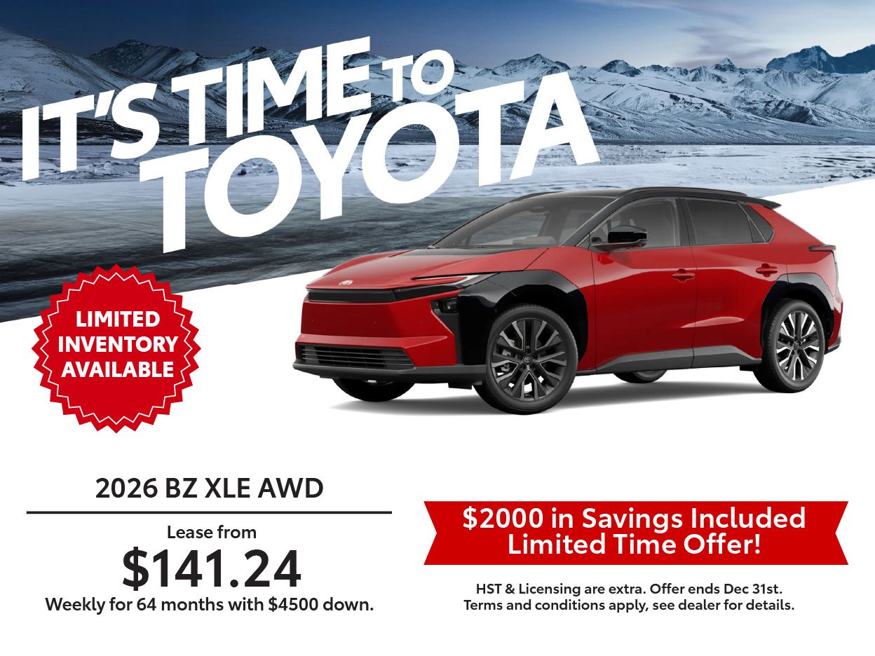 Limited Time Savings on the 2026 bZ XLE AWD!