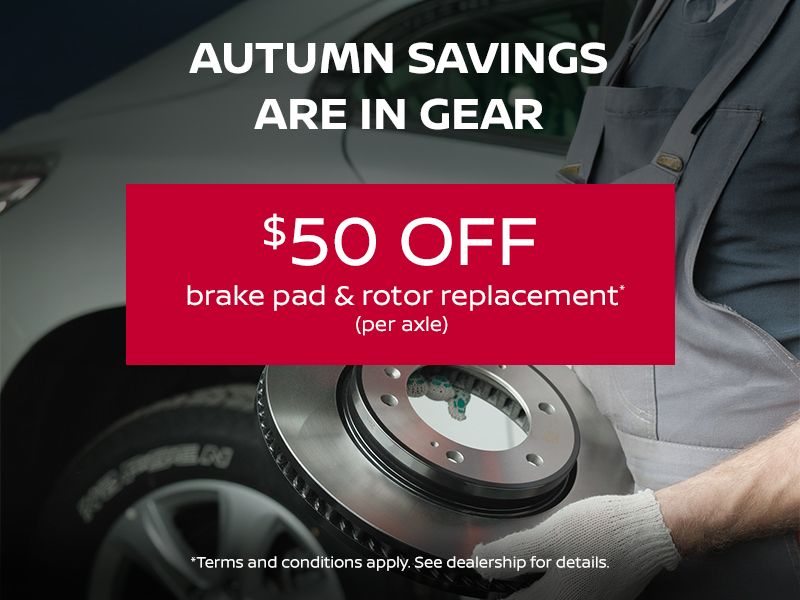 $50 Off Brake Pad & Rotor Replacement