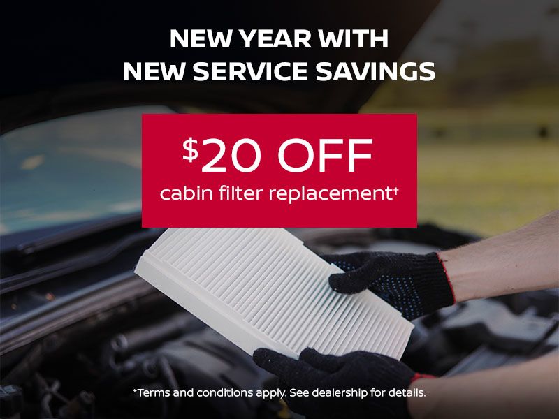 $20 Off Cabin Filter Replacement