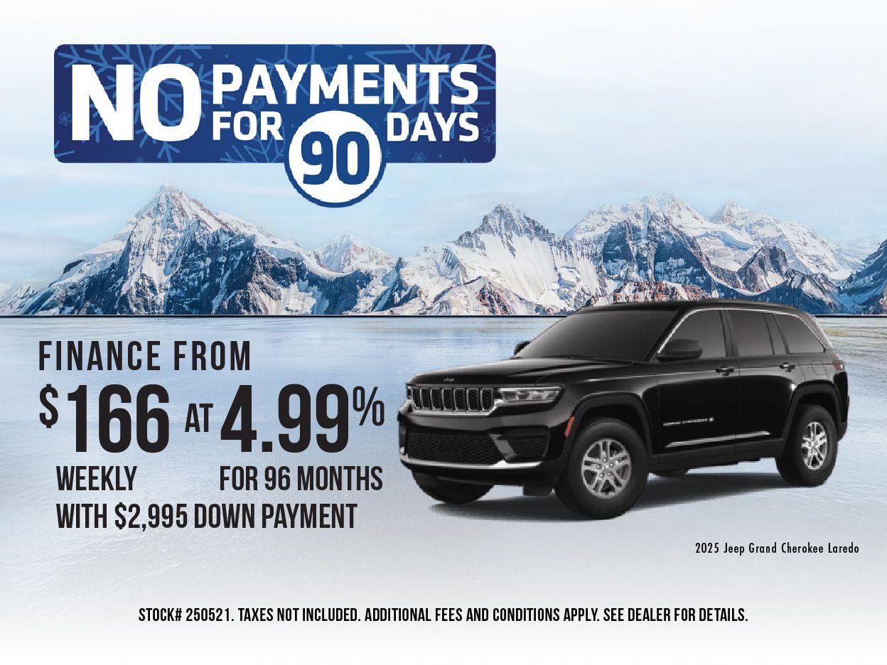 Get the 2025 Jeep Grand Cherokee | No Payment for 90 days