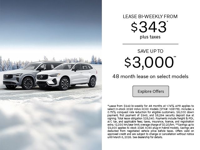 2026 Volvo XC60 and XC90