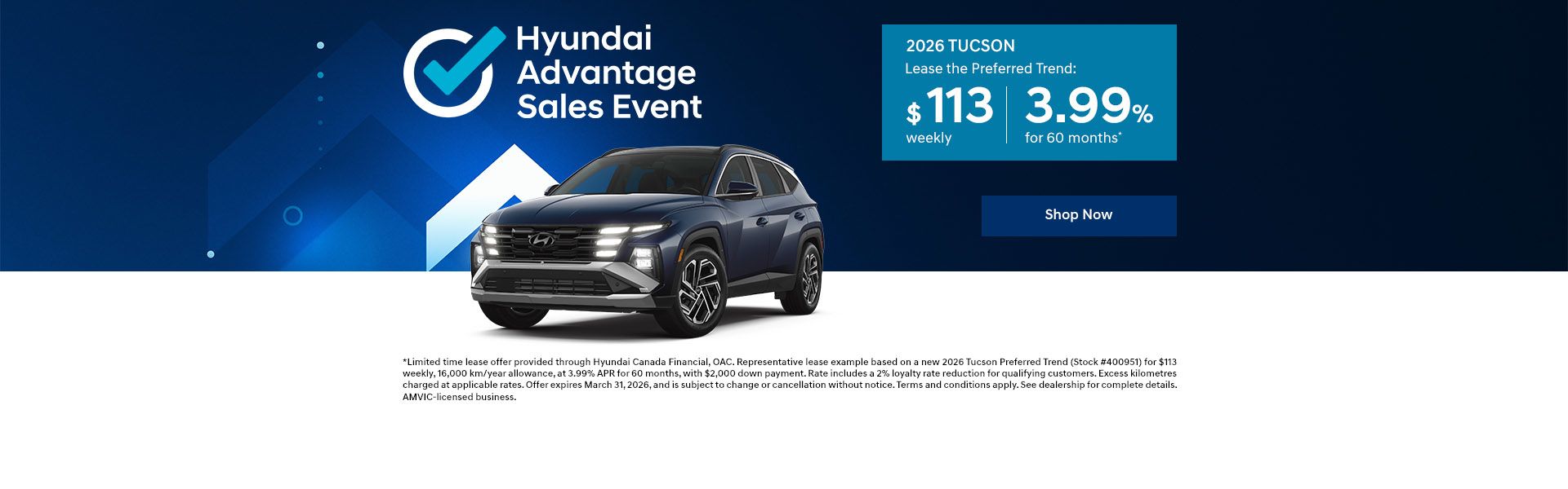Hyundai Advantage Sales Event | 2026 Tucson Preferred