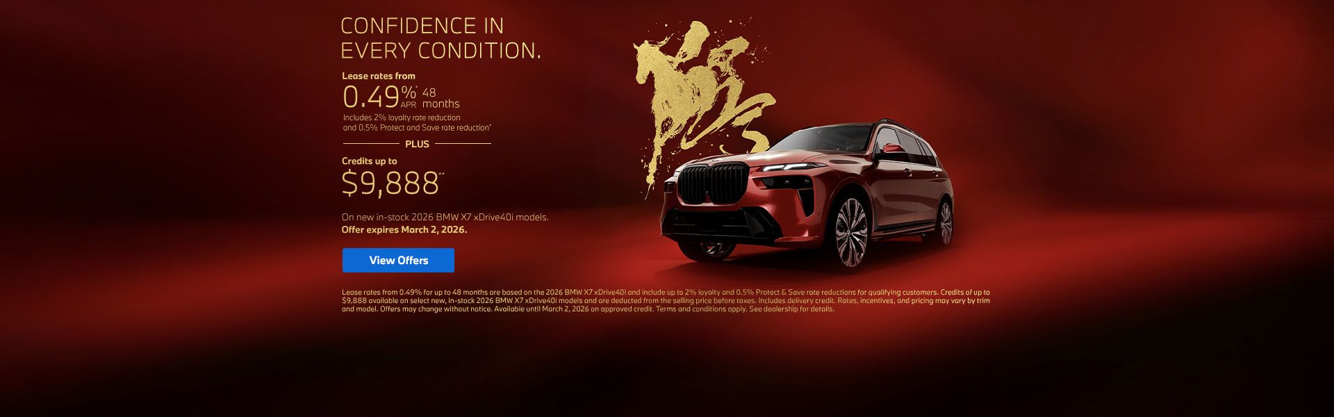 Confidence in Every Condition. | 2026 X7 xDrive40i