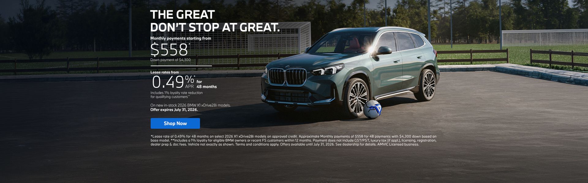 THE GREATDON’T STOP AT GREAT. | 2026 X1 xDrive28i
