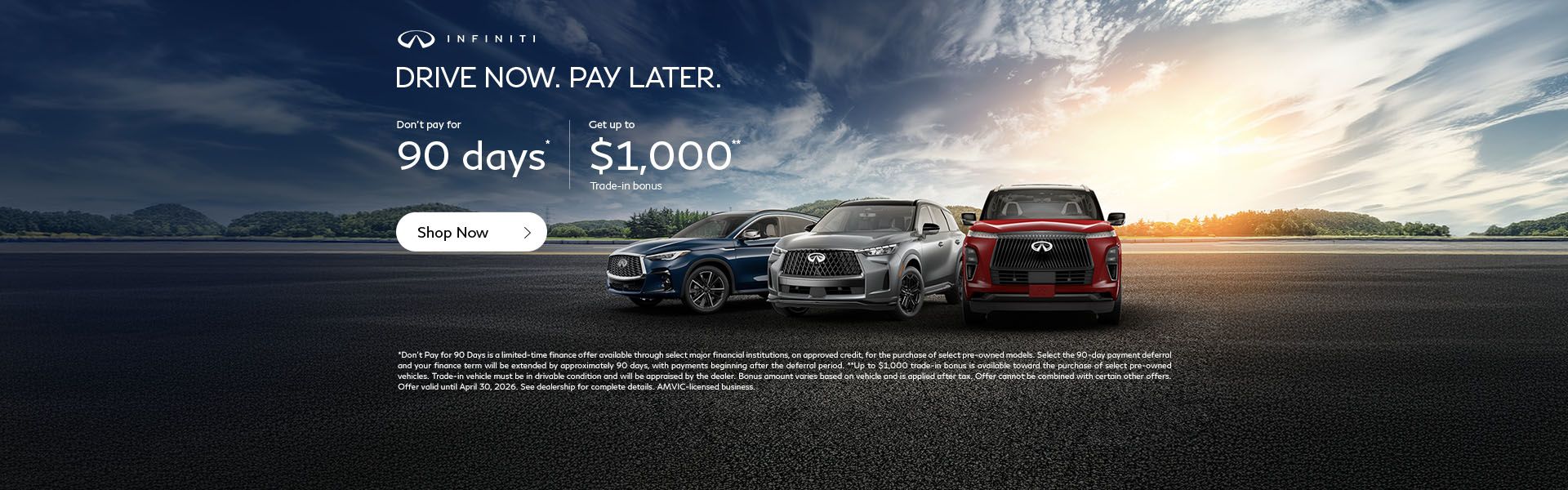 Drive Now. Pay Later.