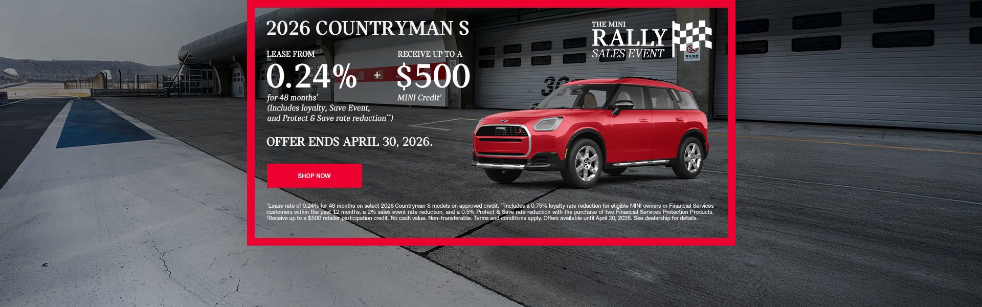 The MINI Rally Sales Event | 2026 Countryman S
