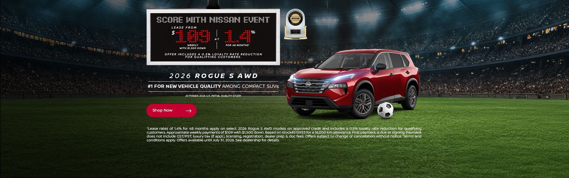Score with Nissan Event | 2026 Rogue S AWD
