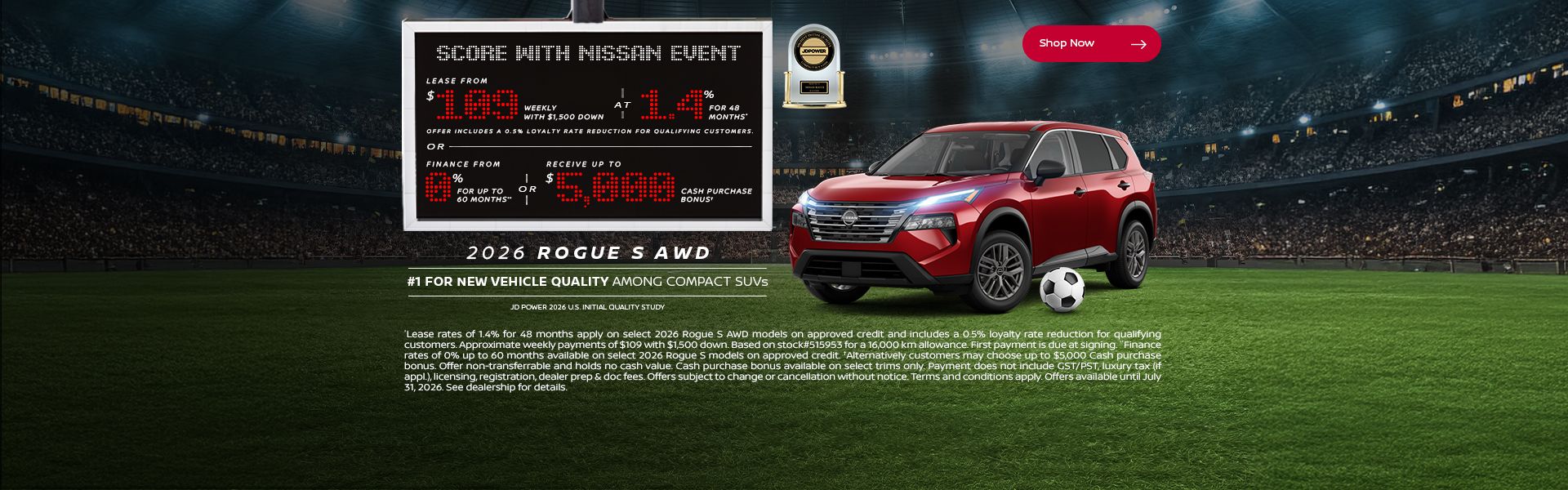 Score with Nissan Event | 2026 Rogue S AWD