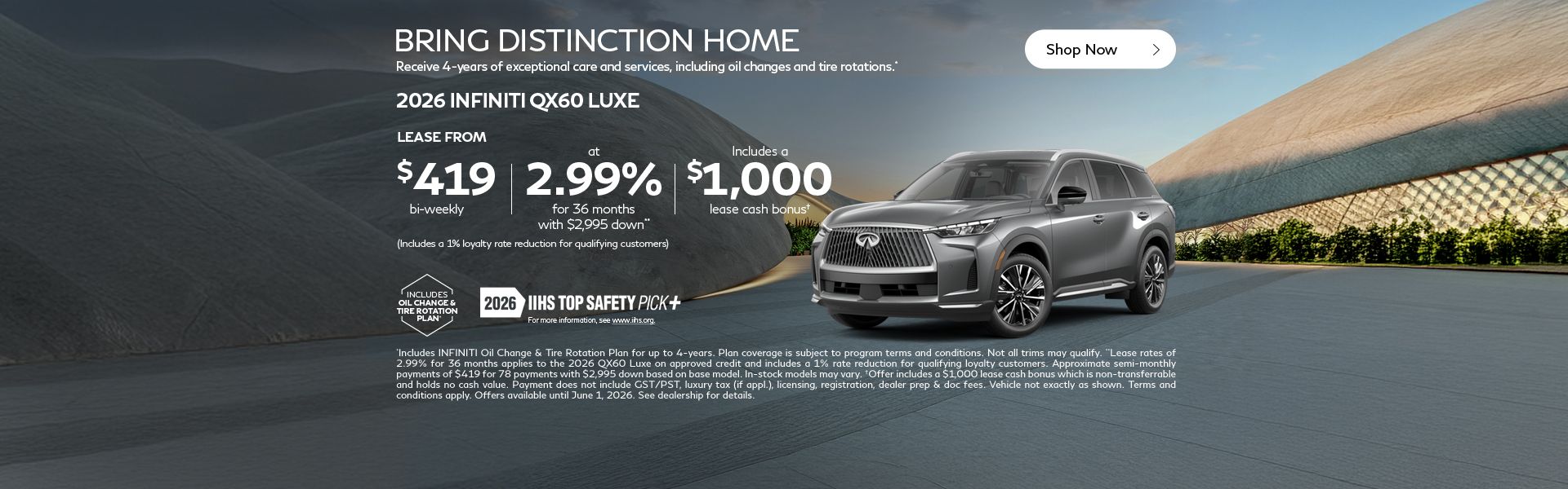 Bring Distinction Home | 2026 QX60 Luxe