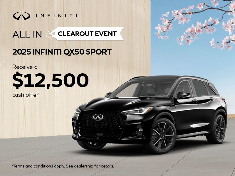 All In Clearout Event | 2025 QX50 Sport