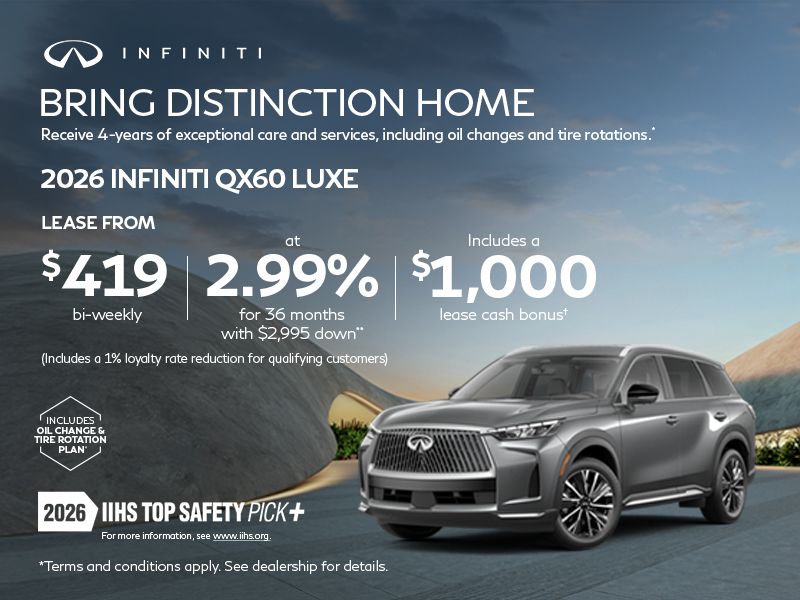 Bring Distinction Home | 2026 QX60 Luxe