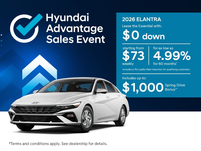 Hyundai Advantage Sales Event | 2026 Elantra