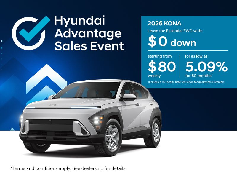 Hyundai Advantage Sales Event | 2026 Kona
